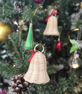 Ornement d'arbre de Noël en rotin tissé à la main décor de rotin naturel pour la maison festive et l'affichage de vacances au bureau Vietnam - Product Image 1