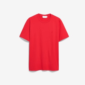 Camiseta al por mayor de cuello redondo, informal, transpirable, de manga corta, de algodón peinado liso, unisex, con impresión personalizada - Product Image 6