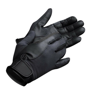 Full Finger PU Racing Gloves Unisex Non Slip <b>Outdoor</b> Use Adjustable Wrist Strap <b>Hook</b> And Loop Closure Black - Product Image 6