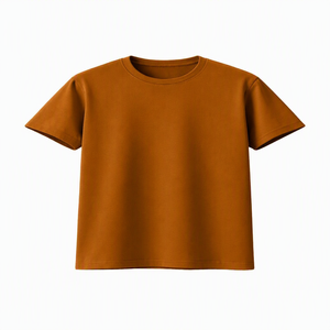 เสื้อยืดคอกลมแขนสั้นสีดำสำหรับผู้ชาย ทรงโอเวอร์ไซส์ สีพื้น ผ้าถัก สไตล์ลำลองแนวสตรีทแวร์ โพลีเอสเตอร์ 100% ปรับแต่งได้ - Product Image 5