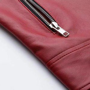 New Arrival Hot Sale Oversized Double-layer Collar Oversized <b>Leather</b> <b>Jacket</b> Coat <b>Real</b> Sheepskin <b>Leather</b> <b>Jacket</b> for Women - Product Image 4