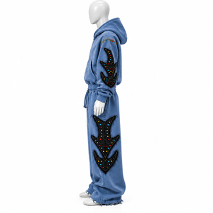 Ensemble de survêtement pour homme AMSEC INDUSTRY avec logo personnalisé imprimé, style vintage délavé à l'acide, en tissu épais, streetwear, en vente - Product Image 6