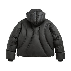 Veste d'hiver personnalisée pour hommes, coupe-vent, noire, streetwear, doudoune matelassée, manteau en duvet épais - Product Image 6