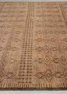 Alfombra Tejida a Mano con Nudos, Vibrante, de Lana/Seda Turca, con Patrones Egipcios, Ecológica, Antideslizante, Resistente a la Suciedad, Apta para Mascotas - Product Image 3