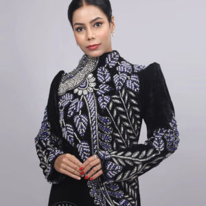 Kaftan Abaya Jubbah de Soirée Léger à Paillettes pour Femme, Style Musulman Islamique de Dubaï, Longueur Ras du Sol, Grande Taille, Col Montant, Manches Longues - Product Image 1