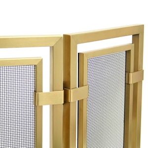 Más Vendido: Protector de Chimenea Metálico Plegable con Marco de Caja, Malla Resistente al Calor y Protección Contra Chispas, Escudo Moderno para Chimenea - Product Image 3