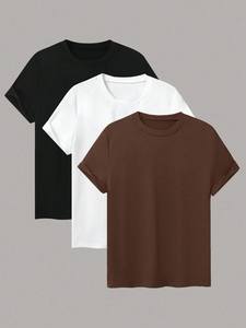 เสื้อยืดคอตตอน 100% ปรับแต่งได้ สำหรับผู้ชายและผู้หญิง คุณภาพสูง 40-Singles เส้นด้ายคู่ 210 กรัม สีพื้นเรียบง่าย แขนสั้น KANEKA - Product Image 5