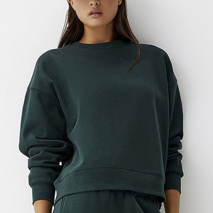 Proveedor de Ropa Personalizada al por Mayor, Sudaderas de Cuello Redondo con Lavado Ácido de 380 Gsm para Mujer - Product Image 6