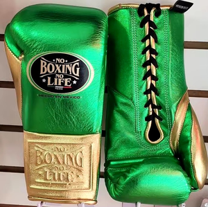 Guantes de Boxeo MMA Sanda de Cuero Genuino Personalizados de Alta Calidad, Profesionales, Ligeros, con Cierre de Cordones y Protección UV - Product Image 1