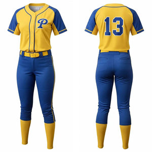 Uniforme de softball couleur unie le plus vendu, 100 % polyester, séchage rapide, respirant, léger, design personnalisé, tenue d'équipe sur mesure - Product Image 1