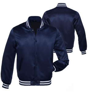OEM Unisex Streetwear Stylish Satin <b>Baseball</b> <b>Jacket</b> Custom Logo Embroidery Sports College Team Satin Varsity <b>Jacket</b> - Product Image 1