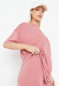 Womens Oversize Drop Shoulder <b>Tshirt</b> Top And Bottom V Cut Maternity Leggings For Pregnant Ladies Blank Tracksuit Two Piece Sets - Product Image 3