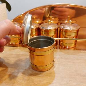 Luxury Copper Vintage Design <b>Kitchen</b> Container Handmade Dishwasher Safe Pantry Canister <b>Storage</b> <b>Jar</b> Lid Tea Coffee Sugar Keeper - Product Image 1
