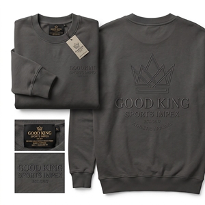 เสื้อสเวตเชิ้ตผู้ชายทรงปกติ คอกลม ผ้าฝ้ายฟลีซ 440 กรัม ถักทอสำหรับฤดูหนาว ขายส่ง ปักโลโก้ สวมหัว สไตล์ลำลอง - Product Image 5