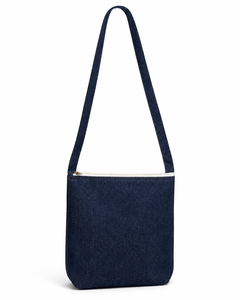 Denim Crossbody Sling <b>Backpack</b> 400 GSM Zipper Travel Bag 30x20x10 cm Custom Logo Bulk OEM ODM Private Label Manufacturer Factory - Product Image 3
