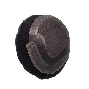 Toupet pour homme Taz Hair, 100% cheveux humains, densité 60%-150%, cheveux indiens Remy, résistant à l'eau, ondulations profondes douces - Product Image 1