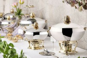 Recipiente para calentar comida, calentador de comida tipo buffet, calentador de comida de lujo, calentador de comida de acero inoxidable, calentador de comida dorado, calentador de comida de diseño. - Product Image 2