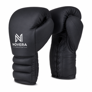Gants de boxe en cuir PU avec logo personnalisé, sangle de poignet, entraînement MMA, 6oz 16oz, plusieurs tailles et couleurs, sparring, fitness, imperméables, à lacets - Product Image 3