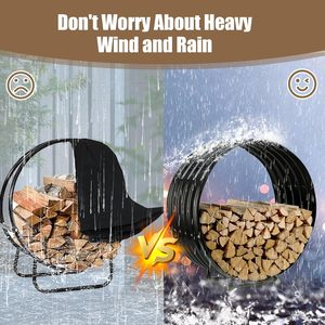 Campfire ODM Corrugated Galvanized Steel Heavy Duty Indoor/Outdoor Firewood <b>Racks</b> Steel Firewood Storage <b>Log</b> <b>Rack</b> Holder planter - Product Image 6