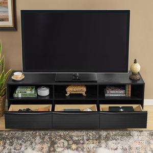 Mobile TV Mid-Century Modern da 63 pollici, Robusto e Spesso, Stile Rustico, Mobile Intrattenimento/Console Multimediale per TV da 75 pollici, Arredamento Soggiorno - Product Image 4
