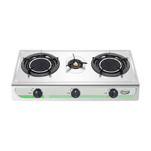 Cuisinière portable à gaz avec brûleurs en fonte et plateau en verre trempé - Product Image 4
