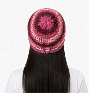 Wholesale Trending Jacquard Custom Striped Slouchy Knit Handmade <b>Beanie</b> Heavyweight Warm Knitted Textured <b>Slouch</b> <b>Beanie</b> - Product Image 3