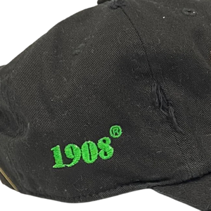 Gorra de Béisbol Ajustable de Algodón con Letras Bordadas Verdes, Estilo Vintage, Casual, para Hombre y Mujer, Marca AKA Black Hat - Product Image 5