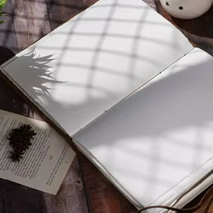100% Genuine Leather Vintage Gift Journal Notebook <b>Key</b> Lock Wrap Strap Flap Cover Unlined Cotton <b>Blank</b> White Pages Personal - Product Image 4