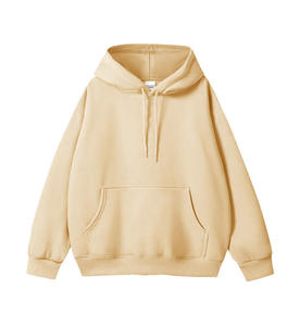 Sudadera con capucha de algodón y poliéster de 450g, de color sólido, corte holgado, con logotipo bordado personalizado, precio de fábrica de Bangladesh y China, venta al por mayor. - Product Image 6