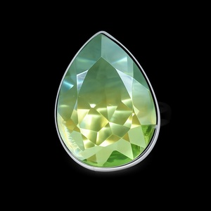 925 Sterling Silver Pear Shape Peridot <b>Quartz</b> <b>Ring</b> Natural Green Gemstone Handmade February Birthstone Jewelry Gift - Product Image 1
