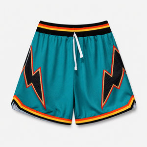 Shorts de basket en mesh pour hommes, imprimé étoiles, respirants, séchage rapide, logo personnalisé, streetwear, marque privée, vente en gros, shorts en mesh personnalisés OEM - Product Image 6