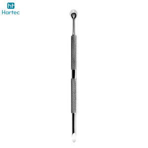 OEM ODM High-Precision Manicure Instrument Stainless Steel Cuticle Nail Pusher With Textured Grip For Professional Salon Use - Product Image 3