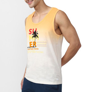 <b>Men's</b> Summer <b>Holiday</b> Vintage Waves Printed Cotton Tank Top O-Neck Casual Sleeveless Breathable <b>Vest</b> - Product Image 4