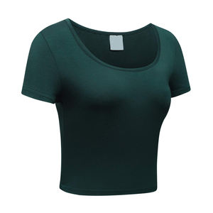 Derniers modèles de crop tops pour femmes, logo/couleur personnalisés, respirant, confortable, matière de qualité supérieure, crop top pour femmes de haute qualité avec effet anti-rides - Product Image 6