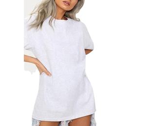 Camiseta elástica personalizada para mujer, camiseta de manga corta con cuello de pico, camisa de hombro caído y pantalones rasgados, precio barato - Product Image 2