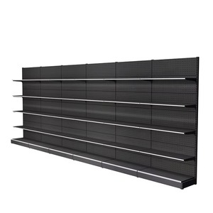 Custom Size Heavy Duty Metal Iron Single-Sided Display Stand Supermarket <b>Rack</b> 4 Shelves Storage for Fruit Clothing Commercial - Product Image 2