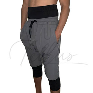 กางเกงขาสั้นออกกำลังกายสำหรับผู้ชายมุสลิมทรงสปอร์ตคุณภาพสูง ระบายอากาศได้ดี แห้งเร็ว เป็นมิตรกับสิ่งแวดล้อม ความยาวระดับเข่า เอวกลาง ดีไซน์เรียบร้อย - Product Image 2