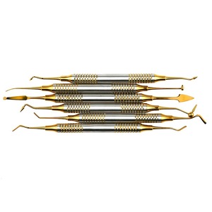 BAFA Juego de 6 Espátulas Manuales para Relleno de Resina Compuesta en Odontología, Mango Grueso, Cabeza Recubierta de Titanio, Herramienta de Relleno, Instrumentos Dentales - Product Image 5