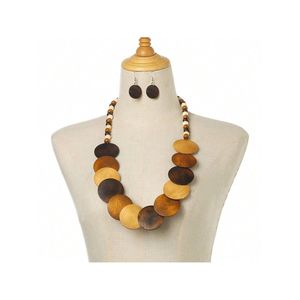 Handcrafted <b>Boho</b> Vintage Women's <b>Necklace</b> Statement Piece of Crystal Fashion Accessories Wood Material - Product Image 4