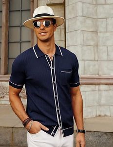เสื้อเชิ้ตคุณภาพพรีเมียมแบบลำลอง ติดกระดุมเต็มตัว สีน้ำเงิน รับผลิตตามแบบ ODM ขายส่งราคาพิเศษ - Product Image 4