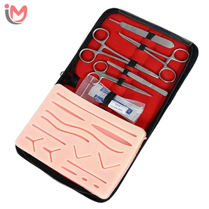 Suture Training Kit Medical Student Instrument Set Stainless Steel Scissors Forceps <b>Needle</b> Holder Red <b>Case</b> Manual Tools Hospital - Product Image 5