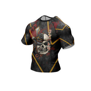 New Fashion Style Heat-Transfer Printed Anti-UV Quick Dry Breathable Eco-Friendly 220g Polyester/Spandex Customizable Men's - Product Image 3
