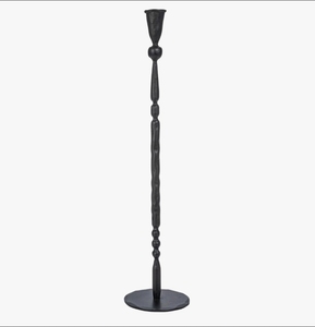 Wholesale <b>Tall</b> Black Metal Taper Candle Holder Textured Spindle <b>Candlestick</b> Stand Table Centerpiece Home Decor - Product Image 2