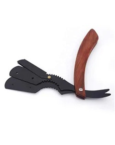 Hot Selling Free Sample Stainless Steel <b>Plastic</b> Folding Replacement Blades Shaving Knife Straight Barber Single <b>Edge</b> Razor Clean - Product Image 2