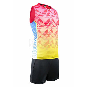 Nouvelle arrivée : uniforme de volley-ball personnalisable imprimé, fabriqué en polyester 100 %, matière respirante qui garde au frais et au sec pendant les matchs - Product Image 3