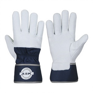 Guantes de trabajo de cuero con forro de algodón Seguridad de agarre mejorada para mecánicos Construcción Obras generales - Product Image 1
