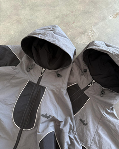 Reflective <b>Summer</b> Hooded Windbreaker Set Unisex Nylon Tracksuit <b>Jacket</b> Shorts Custom Logo 2 piece Nylon shorts Sets - Product Image 2