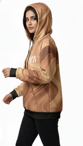 เสื้อฮู้ดดี้โอเวอร์ไซส์สไตล์ลำลองทันสมัย พิมพ์ลายแบบซับลิเมชั่นเนียนเรียบ สำหรับสตรีทแวร์และแฟชั่นแนวเมือง - Product Image 5