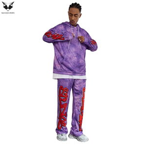 Ensemble sweat à capuche et pantalon minimaliste pour homme avec imprimé lettres, 2 pièces, Street Rush 2026, qualité supérieure, service OEM ODM, fournisseur fiable - Product Image 2