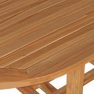 Luxury Modern Solid Teak <b>Wood</b> <b>Extendable</b> Oval <b>Dining</b> <b>Table</b> Waterproof Durable Eco-Friendly Apartment Use - Product Image 6